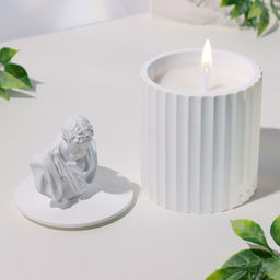 Ароматическая свеча в подсвечнике Микеланджело, апельсиновый османтус, 13?7 см, соевый воск,160 г