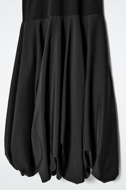 VESTIDO MIDI CON DOBLADILLO ESTILO GLOBO