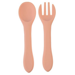 Набор детский столовых приборов, вилка и ложка, цвет розовый - Крошка я фото 3