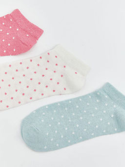 Puantiyeli K?z ?ocuk Patik ?orap 3l?