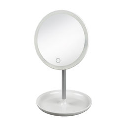 TLD-590 White/LED/80Lm/6000K/Dimmer Настольный светильник - зеркало, 4W. Встроенный аккумулятор 3.7V/600mAh. Сенсорный выключатель. Диммер. Белый. ТМ Uniel