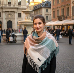 Платок из кашемира, мультицвет - Greta фото 2