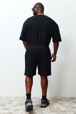 TRENDYOL MAN Buyuk Beden Siyah Regular/Normal Kesim Orta Boy Lastik Belli Renk Panelli Sort TMNSS23SR00046 - Trendyolmilla фото 6