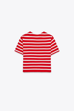 STRIPED KNIT SHORT SLEEVE TOP - Zara фото 5