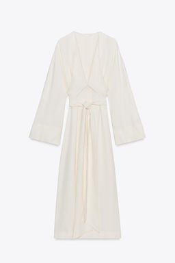 ZW COLLECTION MIDI DRESS WITH TIES - Zara фото 10
