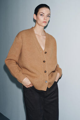 OVERSIZE 95% WOOL CARDIGAN - Zara фото 3