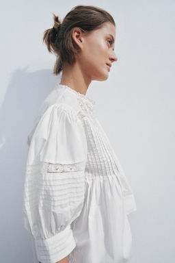 ZW COLLECTION LACE BLOUSE - Zara фото 4