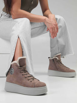 Ботинки 217.ALTAgr. капучино замша/Шерсть