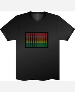 Футболка с эквалайзером (Мигает в такт музыки). Рисунок: эквалайзер. - Yiwu youda import & export co фото 2