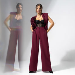 Брюки на молнии На седьмом небе (red) - Charutti фото 2