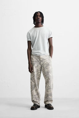ABSTRACT PRINT CARPENTER TROUSERS - Zara фото 10