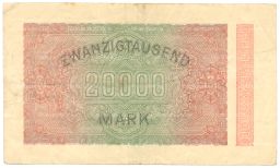 Банкнота 20000 марок 1923 года Германия