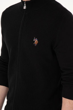 Мужской черный базовый трикотажный кардиган Неожиданная скидка в корзине - U.s. polo assn фото 7