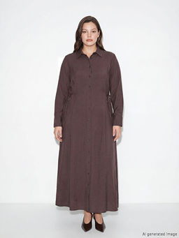 Beli Ba?lamal? Modal Kar???ml? G?mlek Elbise