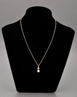 Pearls Melody Кулон с жемчужиной и кубическим цирконом, желтая позолота