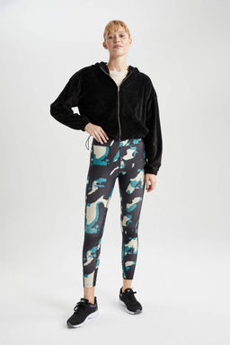 DeFactoFit плюшевая толстовка с капюшоном и карманами на молнии  фото 2