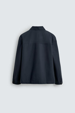 TEXTURED TWILL OVERSHIRT WITH POCKETS - Zara фото 9