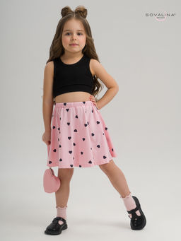 Костюм Мальвина КТ черный-черные сердечки