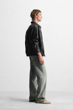LEATHER EFFECT BOMBER JACKET - Zara фото 4