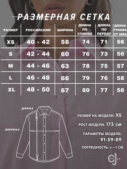 Женская рубашка оверсайз CRACPOT 155