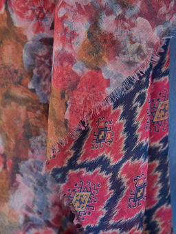 Оригинальный двусторонний платок с бахромой - Tantino фото 5