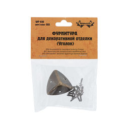 Промысел WF-010 Фурнитура для декоративной отделки уголок 2.5х2.5 см 1 х №01 бронза - Pebeo фото 3