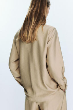 GOLD BUTTON WRAP SHIRT - Zara фото 5