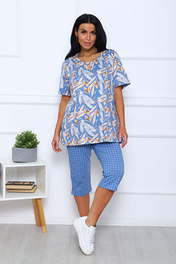 Костюм с бриджами (00990, голубой)