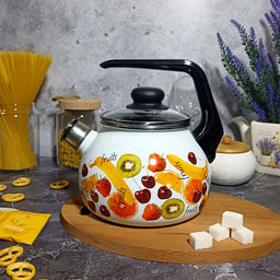 Чайник для плиты 2,0л 1RA12 белосн. со св. Fruits