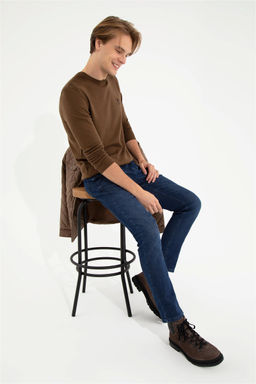 Мужской вязаный свитер кокосового цвета Basic - U.s. polo assn фото 8