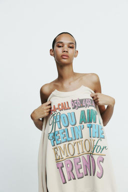 FADED SLOGAN SWEATSHIRT - Zara фото 2