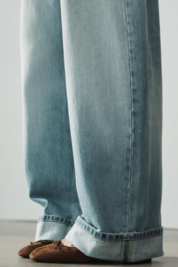 JEANS TRF BAGGY FOLDED ROTOS / Azul claro - Zara фото 4