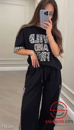 Женский брючный костюм двойка со стразами - Bruno фото 7