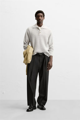 BOUCLE TEXTURED POLO SHIRT
