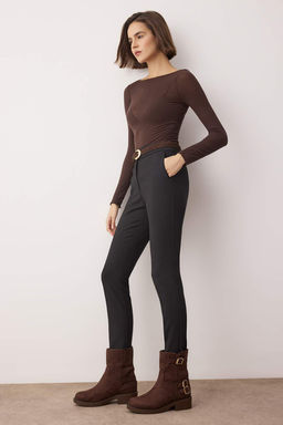 Kahverengi Suet Toka Detay? Blok Topuklu Kad?n Bot TAKAW26BO00113 - Trendyolmilla фото 3