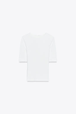 WASHED COTTON T-SHIRT - Zara фото 6