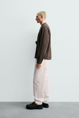 CAMISETA MEDIUM WEIGHT MANGA LARGA ORIGINS / Marr?n - Zara фото 4