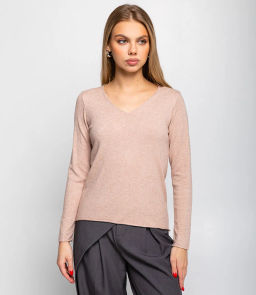 Пуловер #КТ7332, бежевый