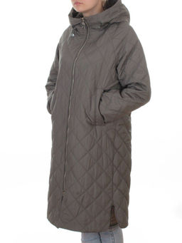 9610 GRAY/GREEN Куртка стеганная демисезонная женская (100 гр. холлофайбер) - Fashion фото 5