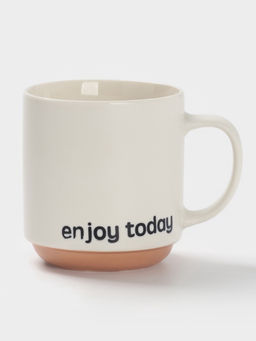 Кружка Доляна Enjoy today, фарфор, 420 мл, 12×9×10 см, фарфор, молочная