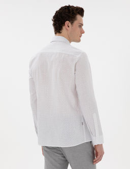 Рубашка Pierre Cardin Slim Fit серая длинный рукав