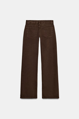 TRF WIDE-LEG LOW-RISE JEANS - Zara фото 7