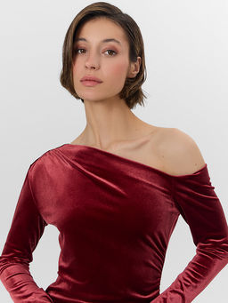 Платье женское Mark Formelle x Ольга Бузова бордовое