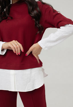 Джемпер с рубашкой (арт. 30131-2), ООО МОНГОЛКА  фото 4