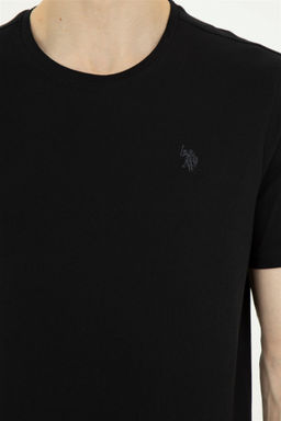 Мужская черная базовая футболка - U.s. polo assn фото 7