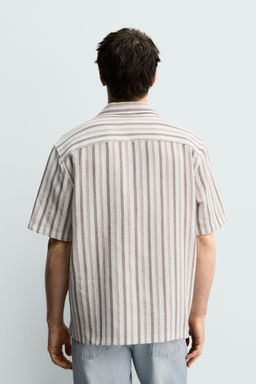 CAMISA REGULAR FIT JACQUARD RAYAS / Crudo - Zara фото 3