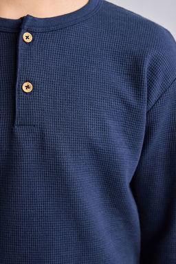 2li Tak_m Henley Yaka Ekose Erkek _ocuk - Defacto фото 4