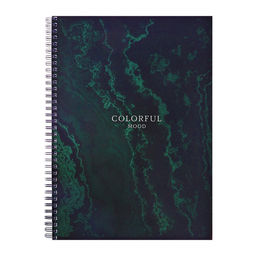 Цена за 2 шт. Тетрадь А4, 80 листов в клетку, на гребне Calligrata «Мрамор», зелёный