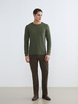 Bisiklet Yaka Uzun Kollu Erkek Pijama ?st