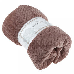 Плед/покрывало 180х200см Садовая роза, велсофт Royal Plush гладкокрашенный, тиснение зигзаг, полиэстер 100%, плотность 290г/м2, упаковка: 18х33см пояс бумажный, Домашняя мода (Россия) фото 4